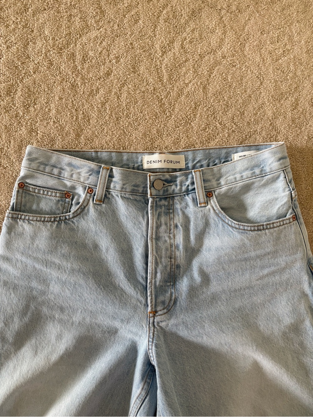 Denim Forum Light Blue Wide Leg Jeans - Picture 5 of 6